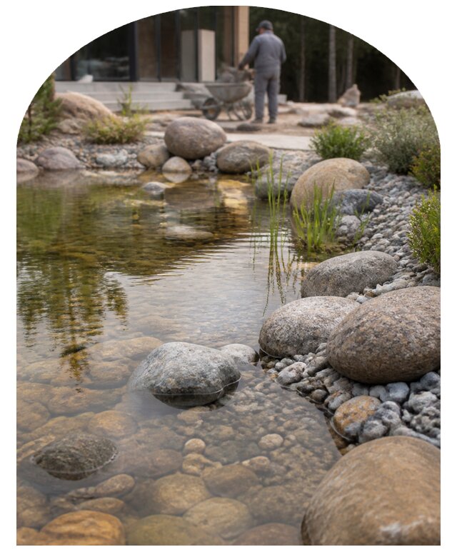 Декоративный водоем в Заволжье по цене от 45828 р. | Метпроект-Звл